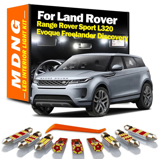 MDNG Canbus LED Interior Light Kit For Land Rover Range Rover Sport L320 Evoque P38 L322 Freelander 1 2 Discovery LR2 LR3 LR4