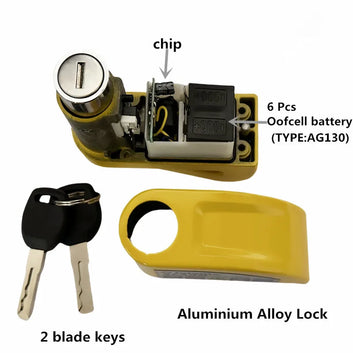 Falante Motorcycle Bicycle Alarm Disc Lock Security Anti-theft Aluminium Alloy Waterproof Reminder Rope+Lock Bracket 6 Colors