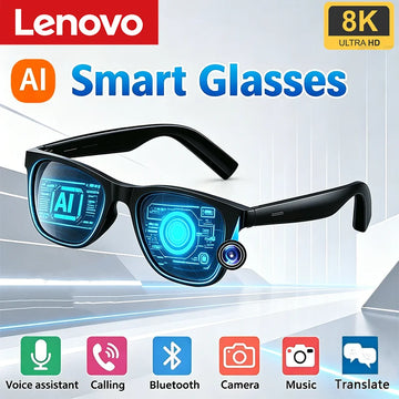 Lenovo AI Smart Glasses Voice Assistant Music Touch Control Bluetooth Call Outdoor Fashion Sunglasses For Men Women 2026 New