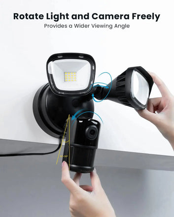 ieGeek Floodlight Camera Outdoor, 2K Wired Home Smart Security Cameras, 2.4G WiFi Flood Light Camera with Motion Sensor