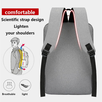 Men's Waterproof Oxford Laptop Backpack 15.6 Inch with USB Charging Port High Capacity Business Travel School Bag