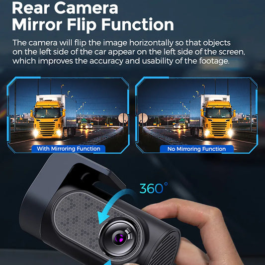 AZDOME Car DVR M550 Pro Dash Cam 4K 5.8Ghz WiFi 3 Cameras Front/Cabin/Rear Cam GPS Night Vision Parking Monitor