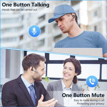 M53 Wireless Bluetooth 5.1 Headset Driving Earpiece Headphone with Dual-Mic CVC8.0 Noise Cancelling