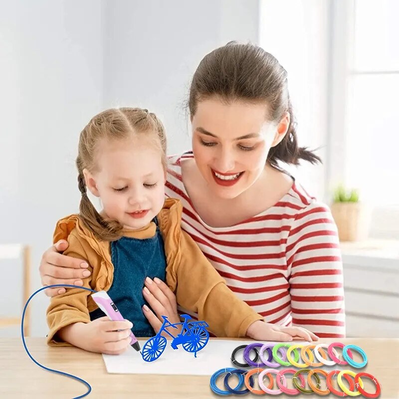 DIY 3D Printing Pen with 5V USB 3D Pen 3D Graffiti Drawing Pen PLA Filament For Kids Child Educational Toys Birthday Gifts