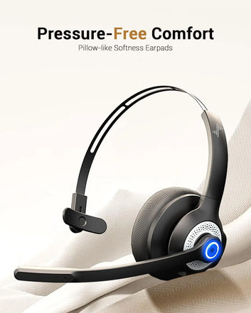 JIAMQISHI EH06U Wireless Headset with Mic Bluetooth V5.2 Headphones with USB Dongle Mute for PC/Computer/Laptop/Call Center