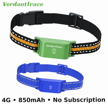 VerdantTrace 4G GPS Free Pet Tracker Collar Real Time Tracking Electronic Fence Anti Lost Cat Locator 850mah Battery Waterproof