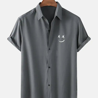Men's Graffiti Smile Print Shirts