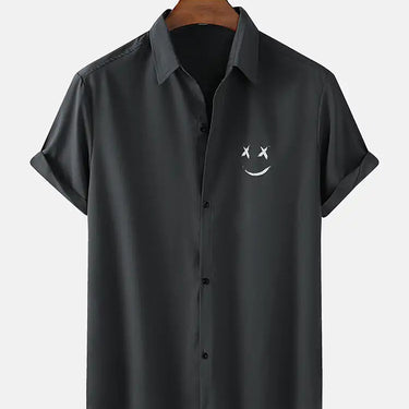Men's Graffiti Smile Print Shirts
