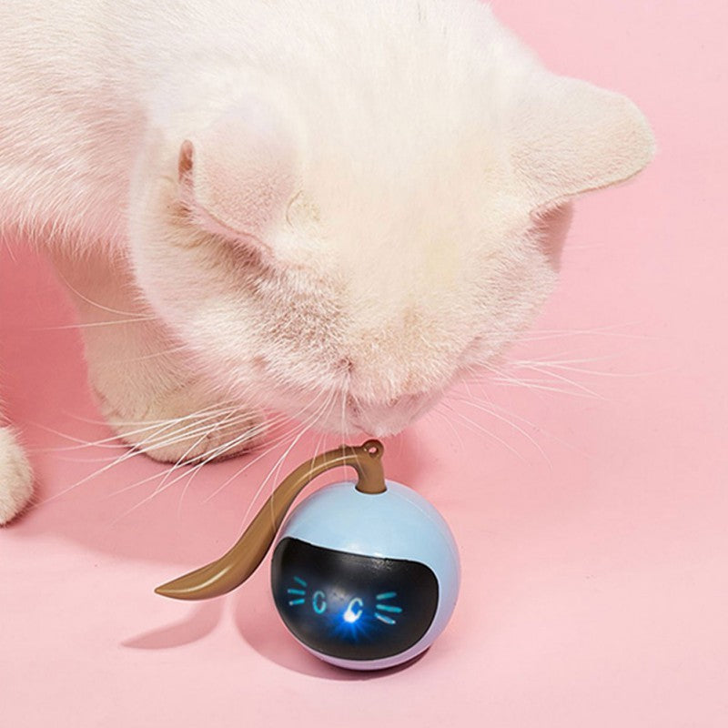 Automatic Pet Smart Interactive Cat Toy Colorful LED Self Rotating Ball Toys USB Rechargeable Kitten Electronic Cat Ball Toys