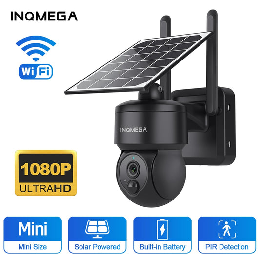 INQMEGA MINI WIFI HD Solar Camera Inner Battery Pack Mobile Tracking Detection Security Protection Video Surveillance CCTV cam